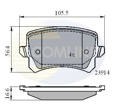 

Комплект тормозных колодок, дисковый тормоз COMLINE CBP01712