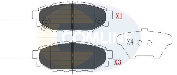 

Комплект тормозных колодок, дисковый тормоз COMLINE CBP36052