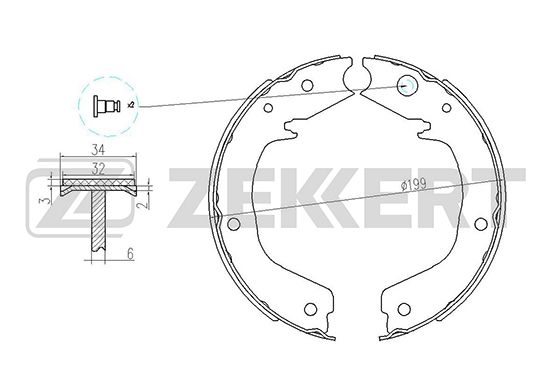 

Комплект тормозных колодок ZEKKERT BK-4439