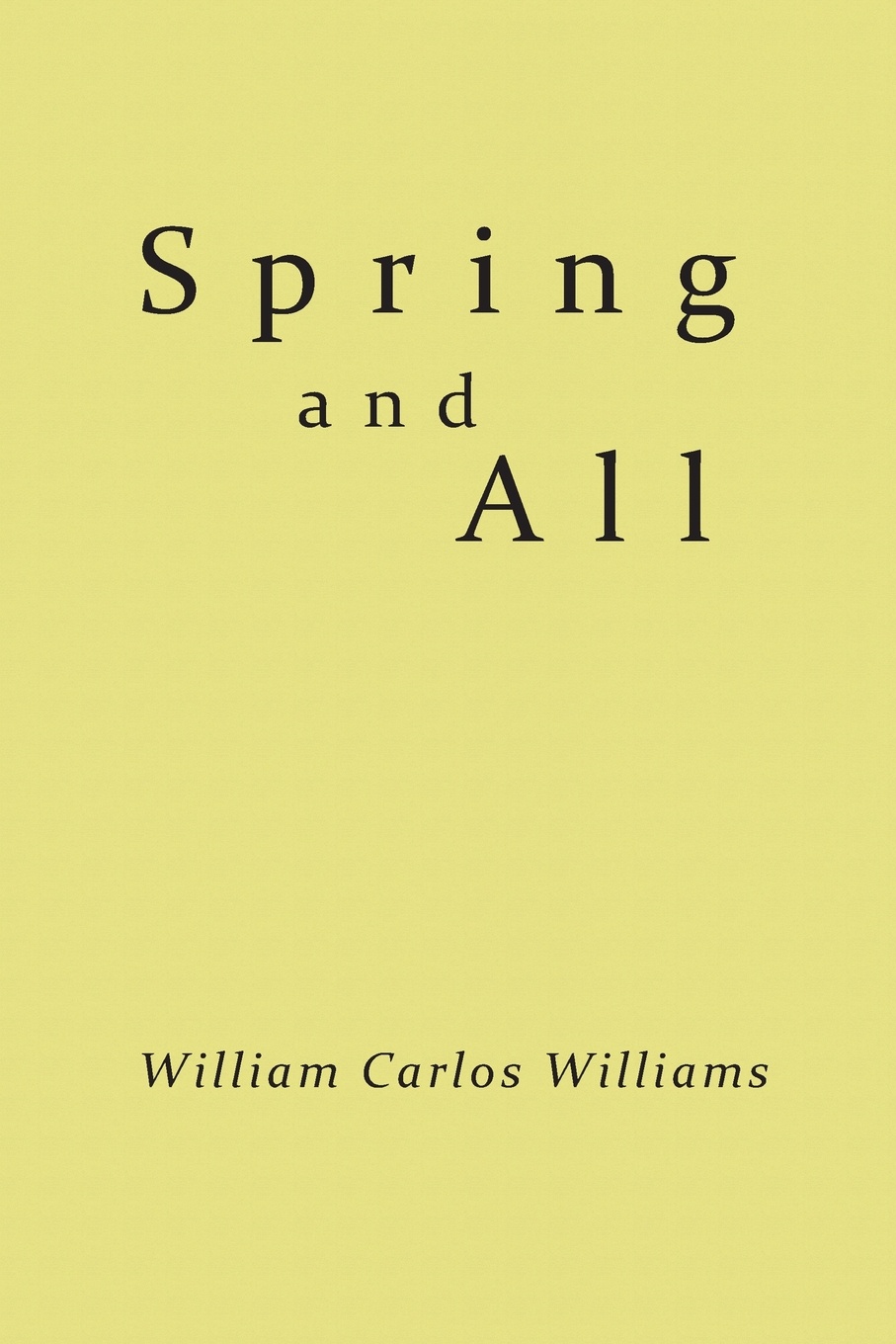 

Spring And All