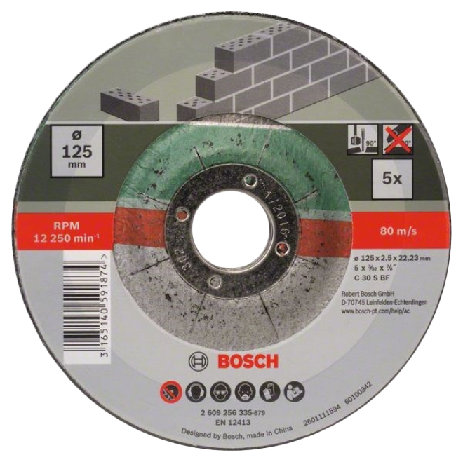 фото Диск отрезной абразивный по металлу для ушм bosch 125х2.5 2609256335