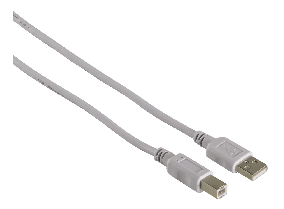 фото Кабель hama usb a-usb b, m-m 1,5м grey (h-34694)