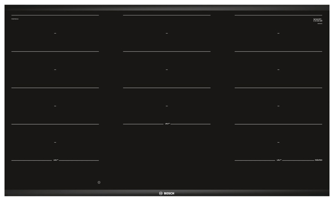 

Встраиваемая варочная панель индукционная Bosch PXX975DC1E Black, PXX975DC1E