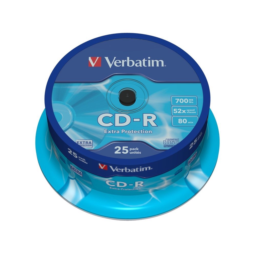 фото Verbatim диски cd-r verbatim 700mb 52x shrink 25шт 43726