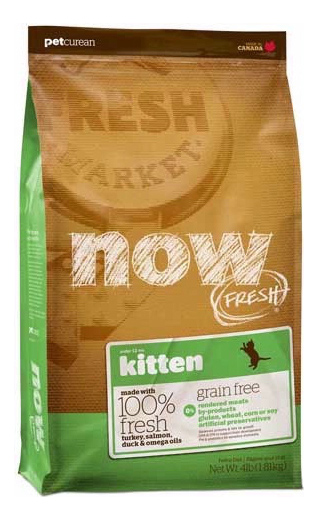 фото Сухой корм для котят now grain free, индейка, утка, овощи, 1,82кг