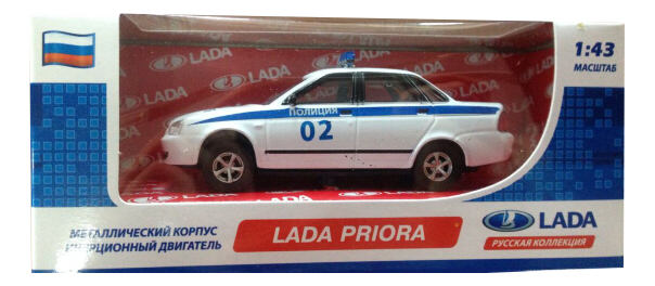 Машина спецслужбы Carline Lada Priora Полиция hoffmann машина спецслужбы полиция 1 32