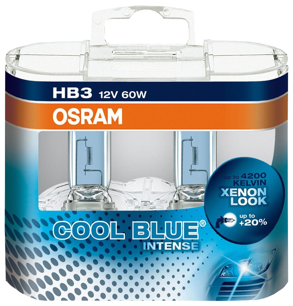 фото Лампа галогенная osram cool blue intense 60w hb3 9005cbi-hcb