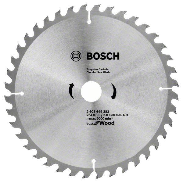 фото Пильный диск по дереву bosch eco wo 254x30-40t 2608644383