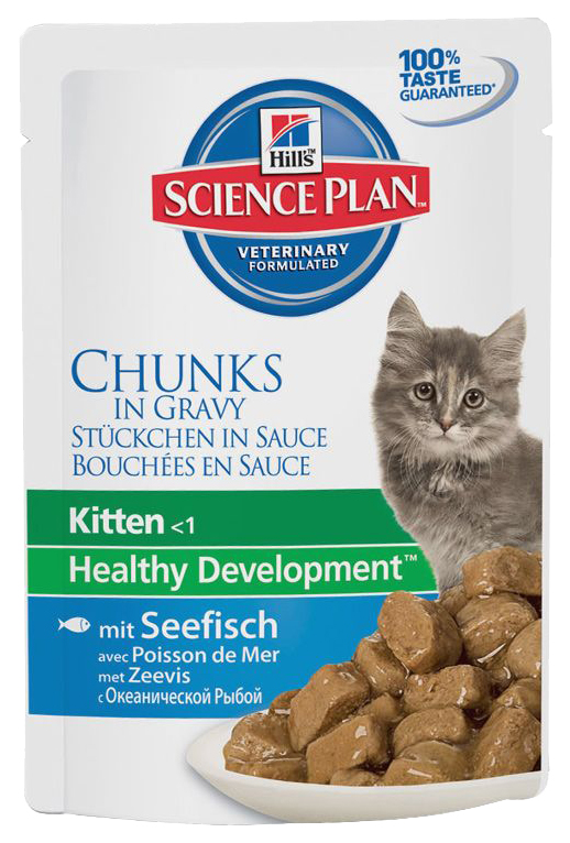 фото Влажный корм для котят hill's science plan kitten, рыба, 85г