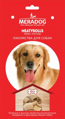 фото Лакомство для собак mera, meaty rolls natur, рулетики, мясо, 2500г