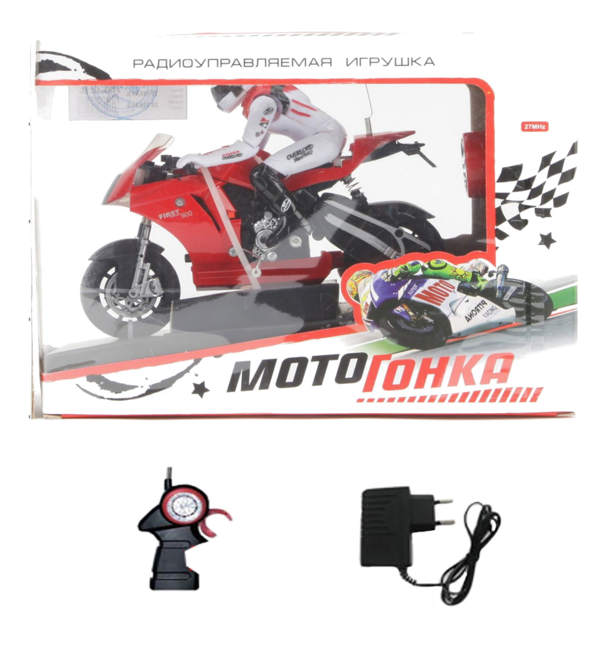 

Игрушечный Мотоцикл радиоуправляемый мотогонка на аккум Zhorya ZYC-0630-B5, Красный;черный;белый, Мотогонка