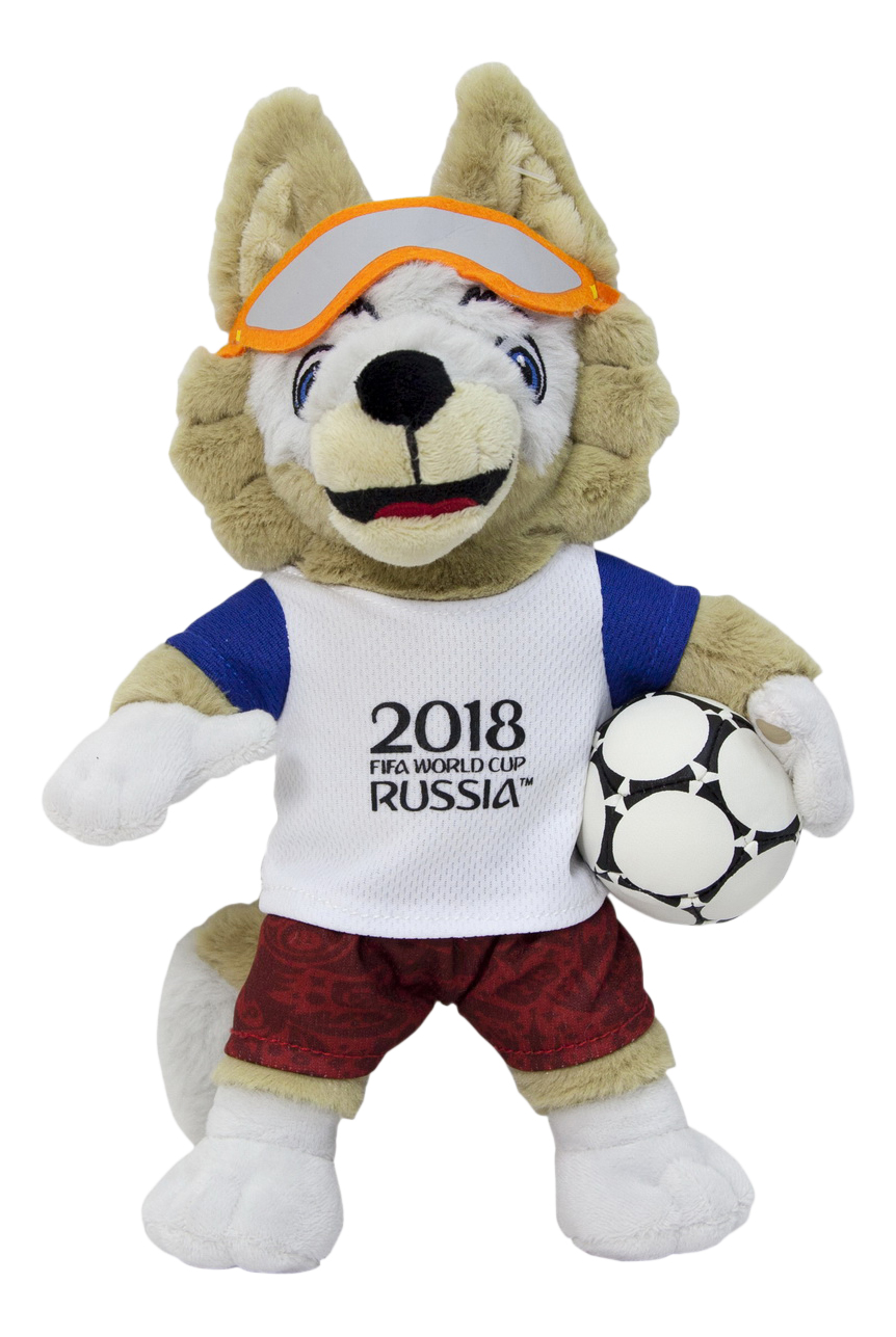 Мягкая игрушка FIFA-2018 Волк Забивака плюшевый 18 см