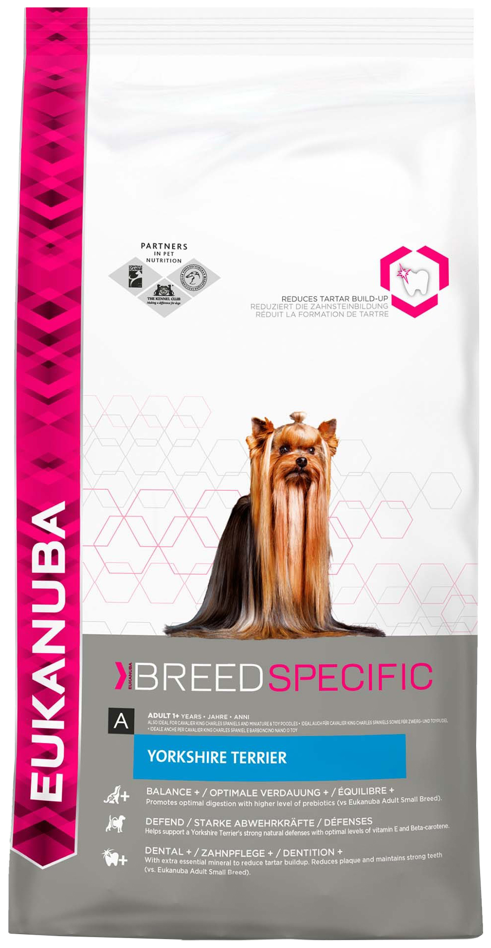 фото Сухой корм для собак eukanuba adult breed specific, йоркширский терьер, птица, 1кг