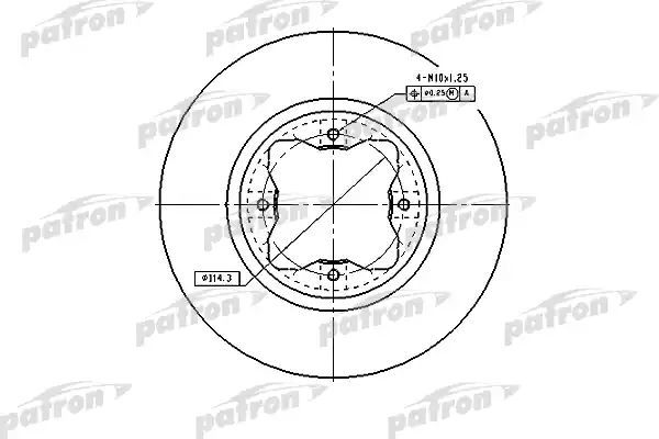 фото Тормозной диск patron pbd2024