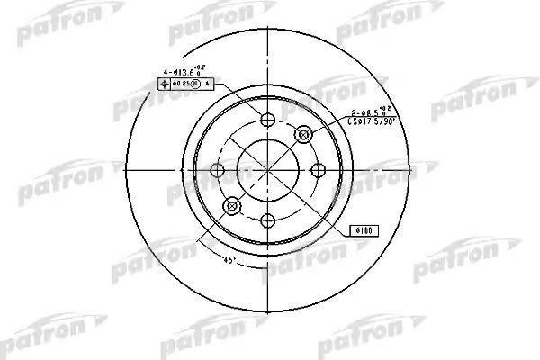 фото Тормозной диск patron pbd4110