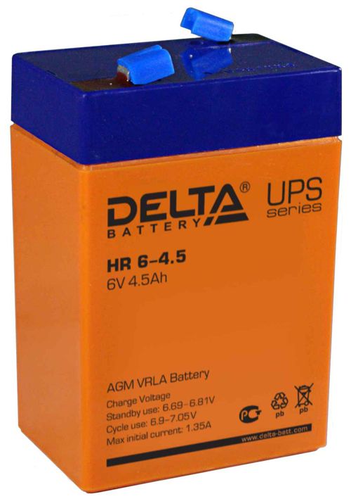 фото Аккумулятор для ибп delta hr 6-4.5