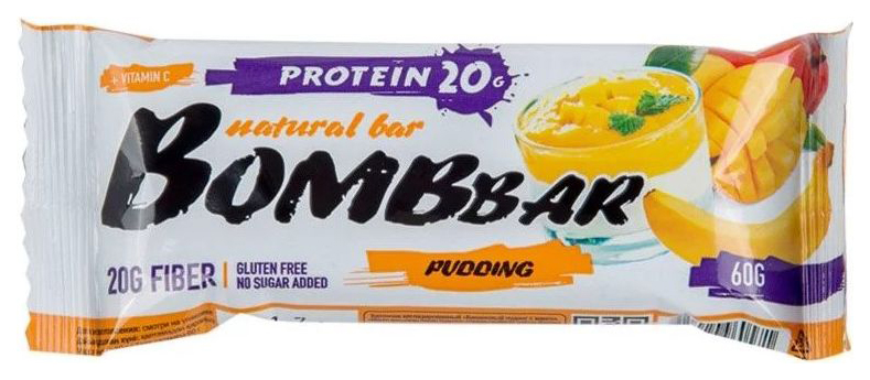 фото Протеиновый батончик bombbar protein bar 60 г банан-манго