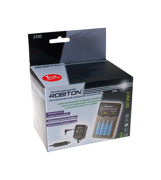 Зарядное устройство Robiton Smart S100 зарядное устройство для аккумуляторной батареи robiton smart 2