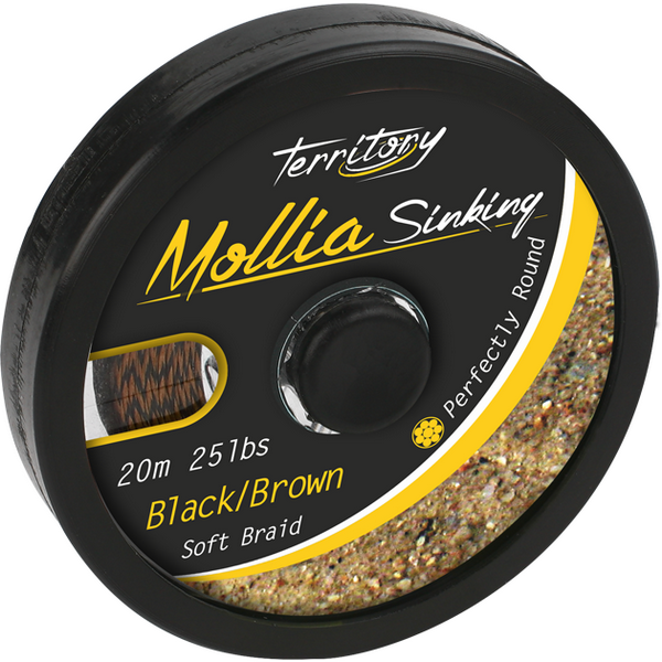 

Леска плетеная Mikado Territory Mollia Sinking 0,26 мм, 20 м, 11,3 кг, black/brown, Черный;коричневый, Territory Mollia Sinking