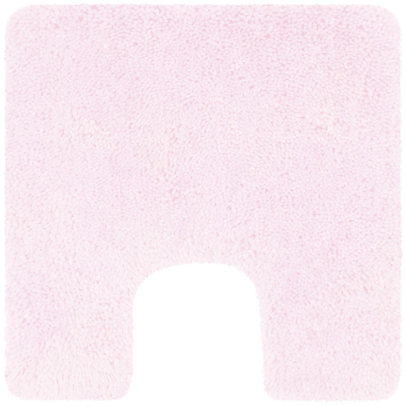 фото Коврик для туалета spirella highland, 55х55см, полиэстер, цвет светло-розовый