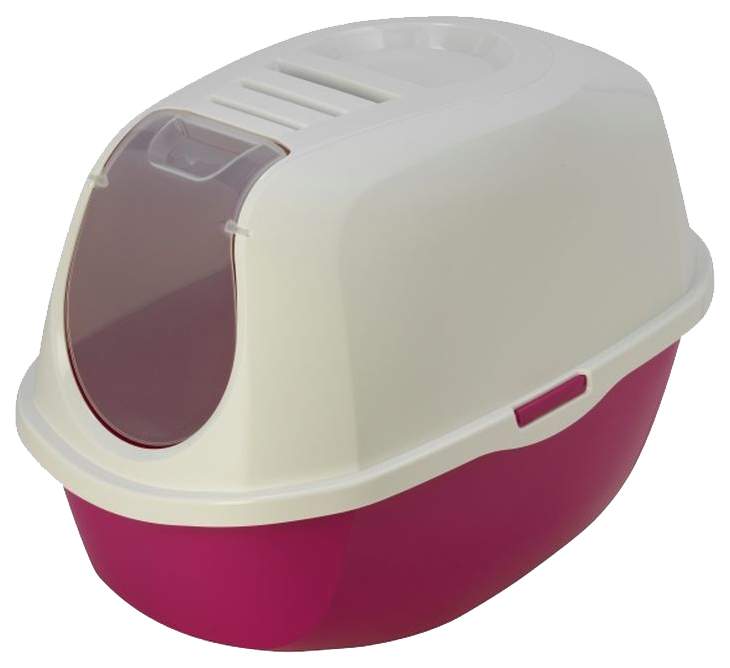 

Туалет для кошек MODERNA Smart Cat, овальный, розовый, белый, 54х39х41 см