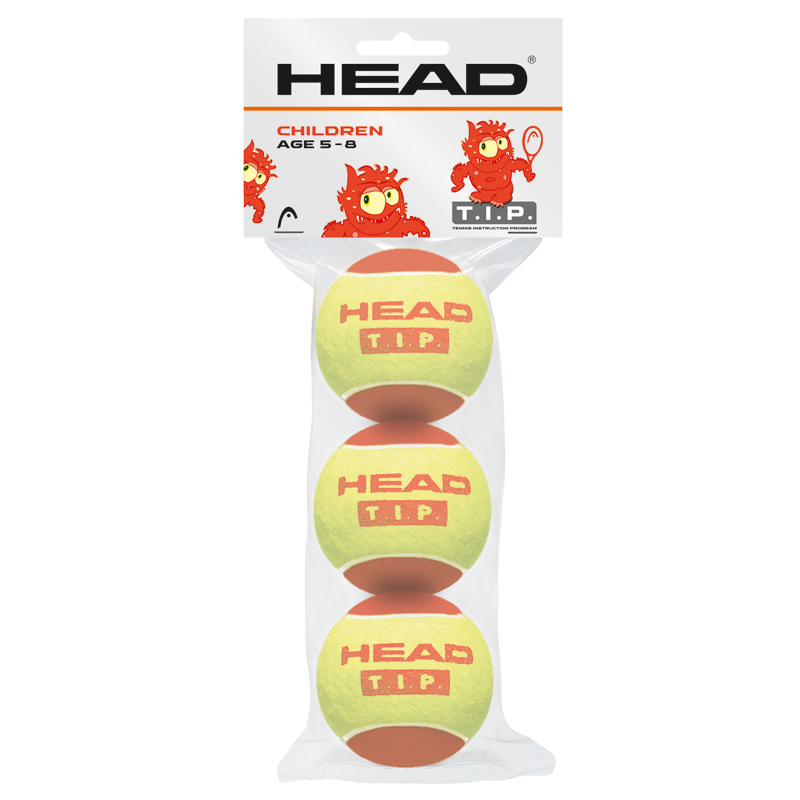 фото Мяч теннисный head t.i.p red для детей, желтый/красный