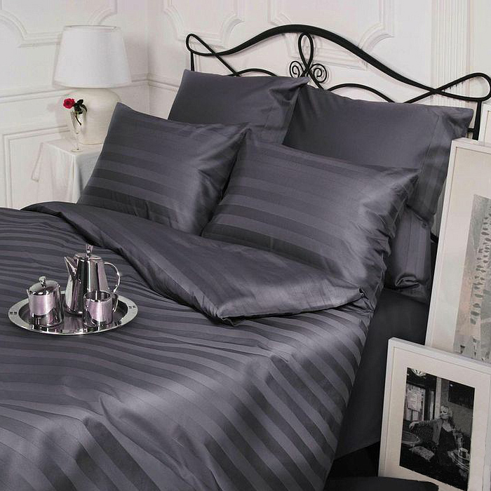 Комплект постельного белья «Graphite Stripe» (Графит страйп), размер 1,5 спальный