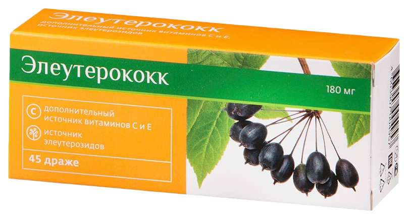 Купить Биокор Элеутерококк, Элеутерококк PL драже 45 шт.