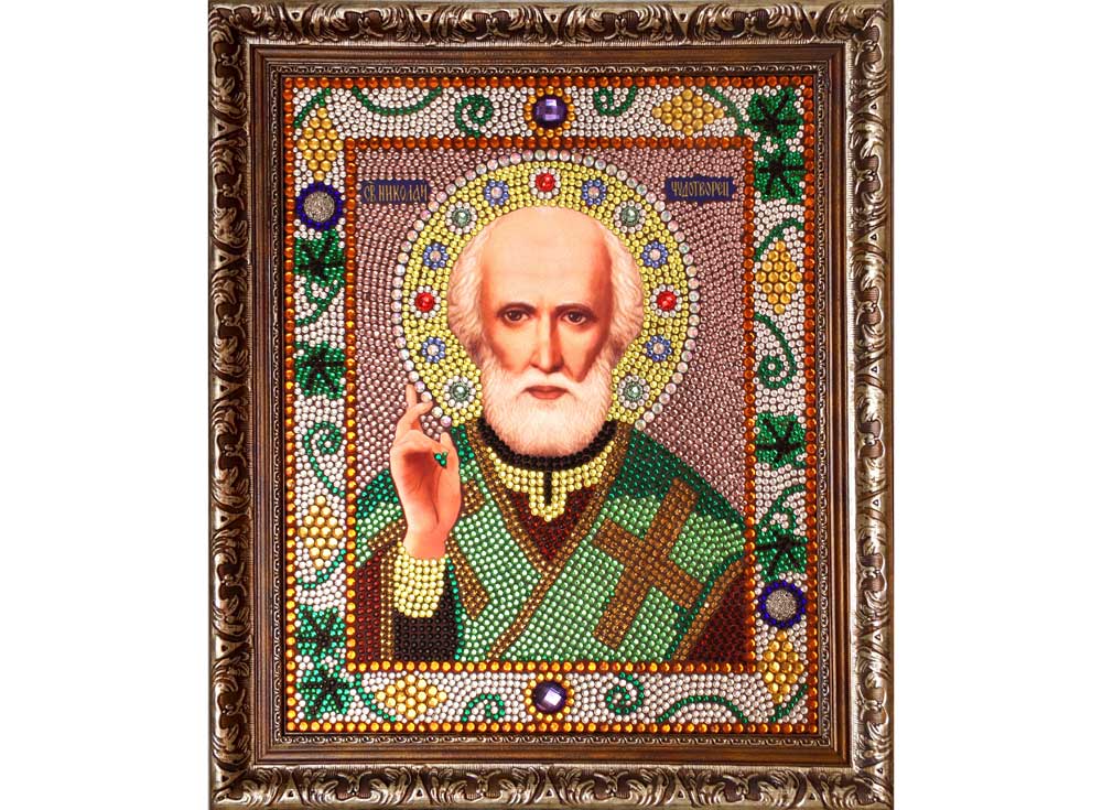 

Алмазная вышивка Преобрана Николай Чудотворец, 28x35 см, Николай Чудотворец