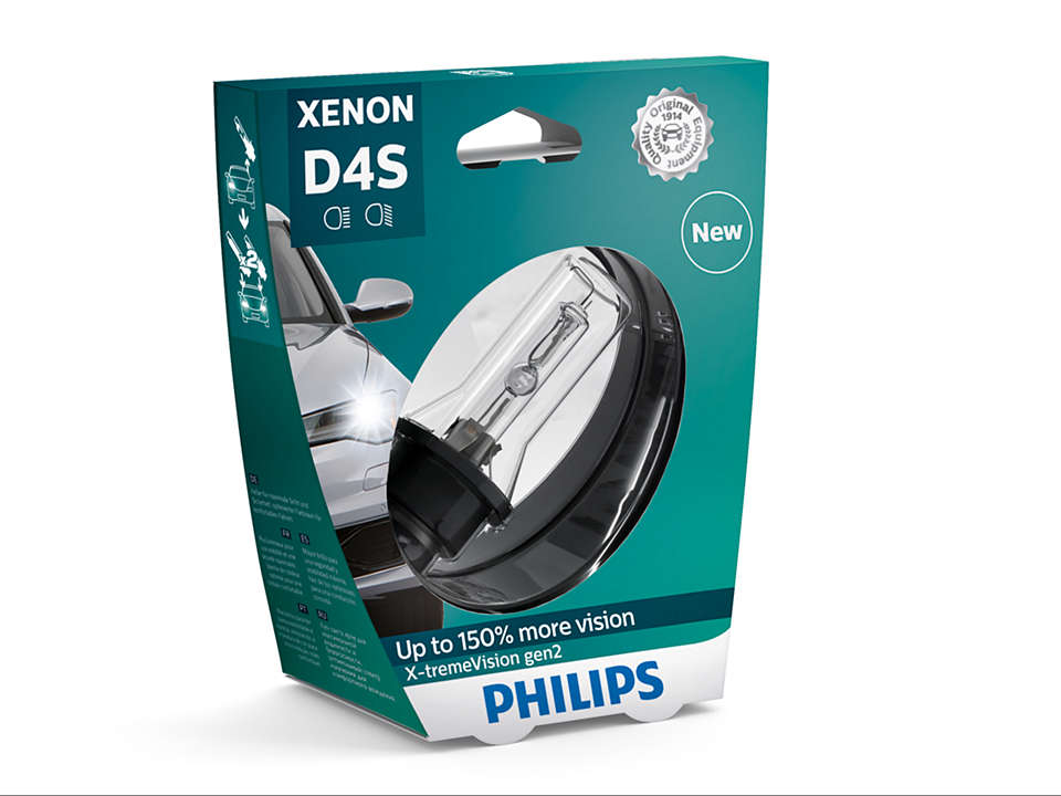 фото Лампа d4s 42v(35w) x-tremevision 150% (gen2) 1шт. в пласт.коробке philips арт. 42402xv2s1