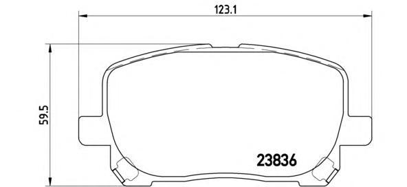 

Комплект тормозных колодок Brembo P83061