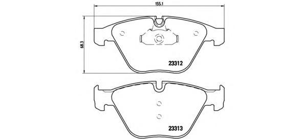 фото Комплект тормозных колодок brembo p06054