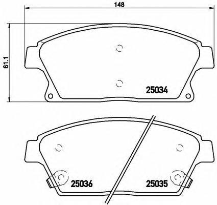 

Комплект тормозных колодок Brembo P59077