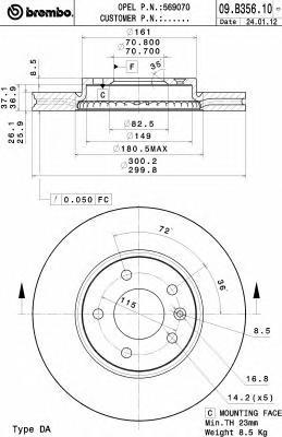 фото Тормозной диск brembo 09b35610