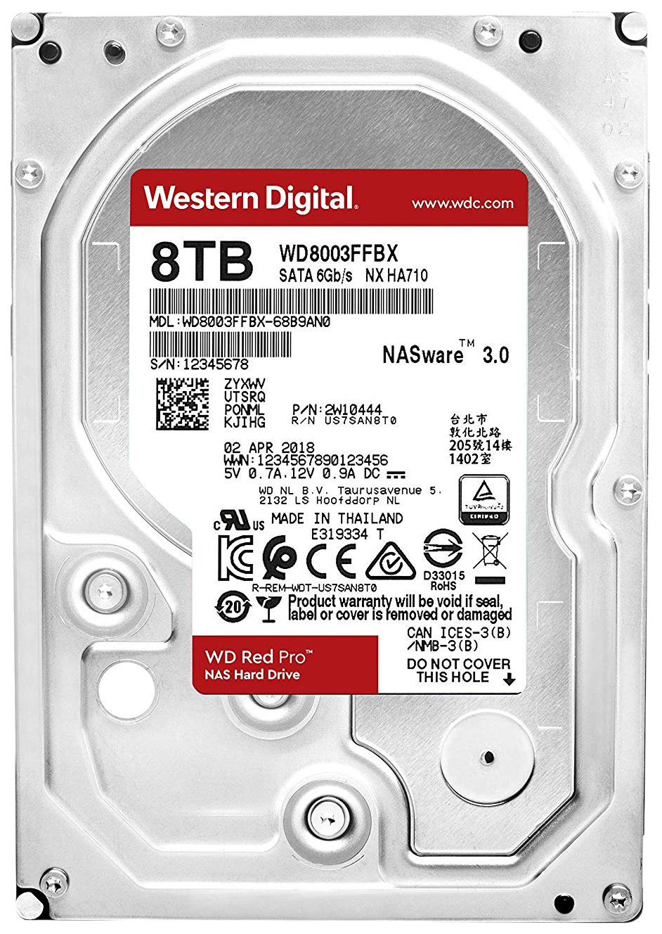 фото Внутренний жесткий диск western digital red pro 8tb (wd8003ffbx)