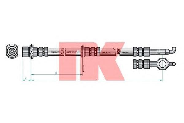 фото Шланг тормозной системы nk 8545157