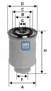 фото Фильтр топливный ufi 24.413.00