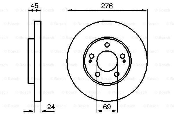 

Тормозной диск BOSCH 0986479035