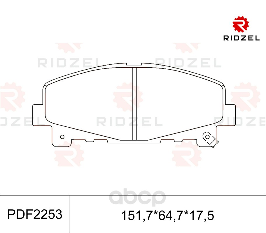 

Комплект тормозных колодок RIDZEL PDF2253