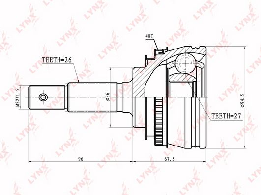 

Шрус LYNXauto CO-7584A