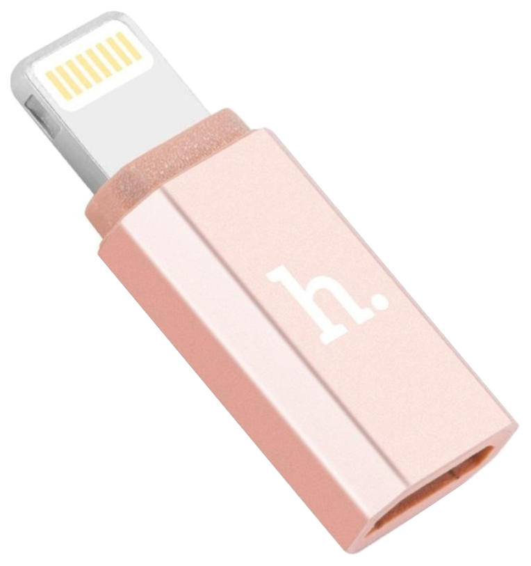 

Переходник Hoco Lightning to Micro, Золотистый, Ad I+M Rose Gold