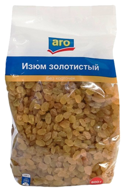 

Изюм Aro золотистый сушеный без косточки 800 г