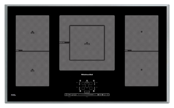 фото Встраиваемая варочная панель индукционная kitchenaid khip5 90510 black