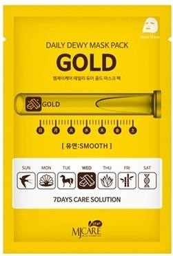 фото Маска тканевая c золотом mj care daily dew mask pack gold 25гр mijin