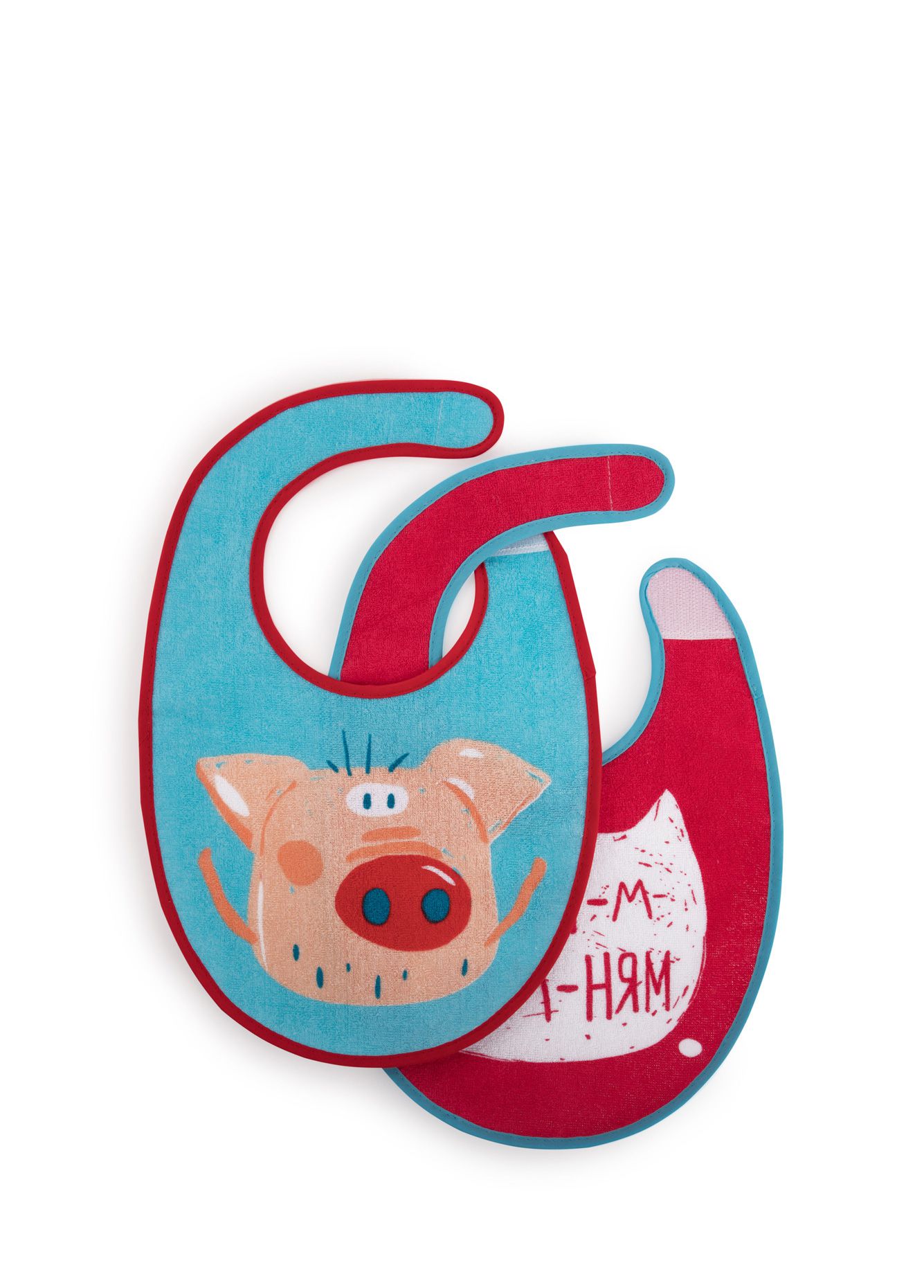 фото Набор нагрудных фартуков happy baby set terry bibs pig