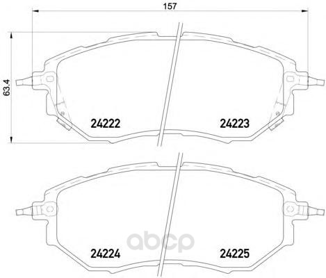 

Колодки тормозные дисковые, комплект Hella 8DB355012-031