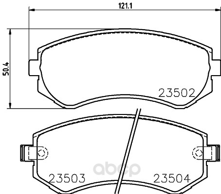 

Тормозные колодки дисковые HELLA 8DB355027571