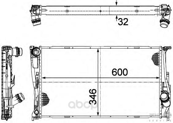 

Радиатор охлаждения двигателя Hella 8MK376754-001