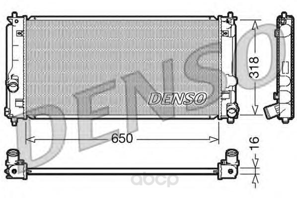 Радиатор 650x318 Denso DRM50044