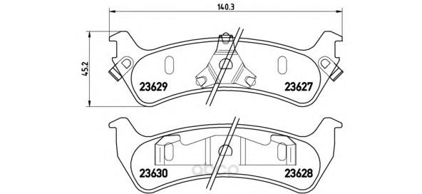 

Тормозные колодки дисковые brembo P24042